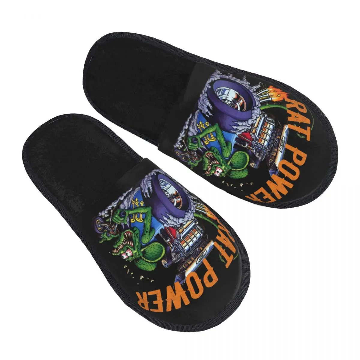 

Custom Print Women Rat Fink House Slippers Cozy Warm Cartoon Animation Memory Foam Fluffy Slipper Indoor Outdoor Shoes