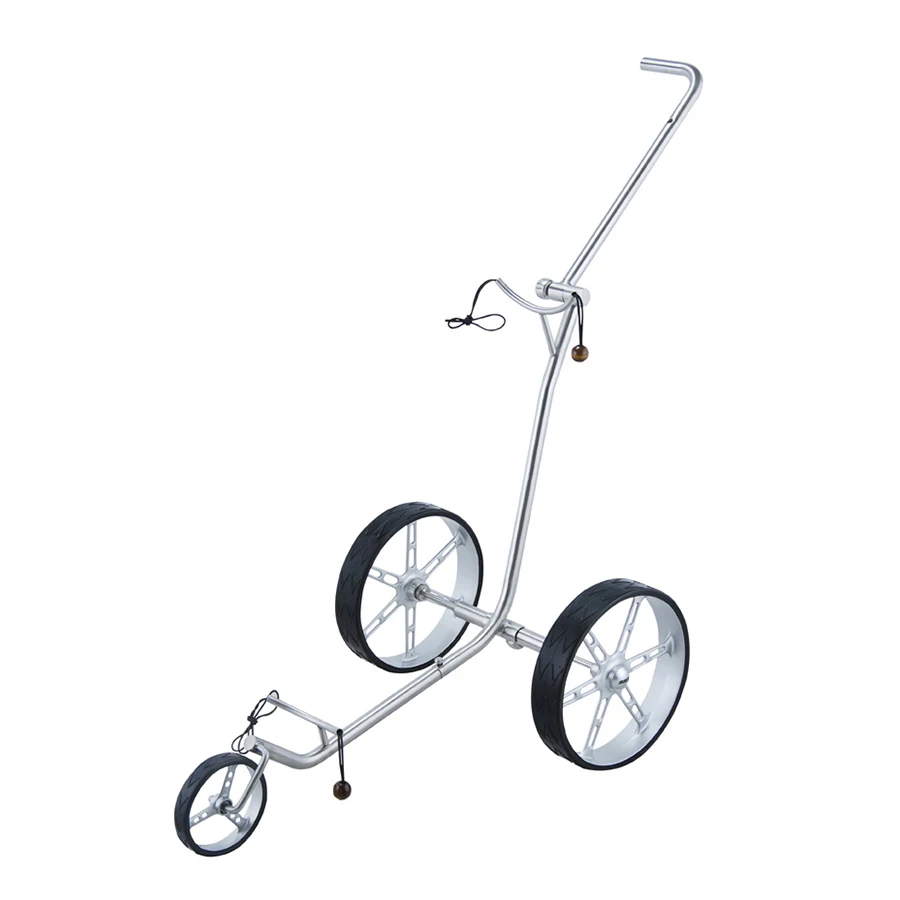 Stainless Steel Push Golf Trolley 3 wheel Very convenient fold to carry