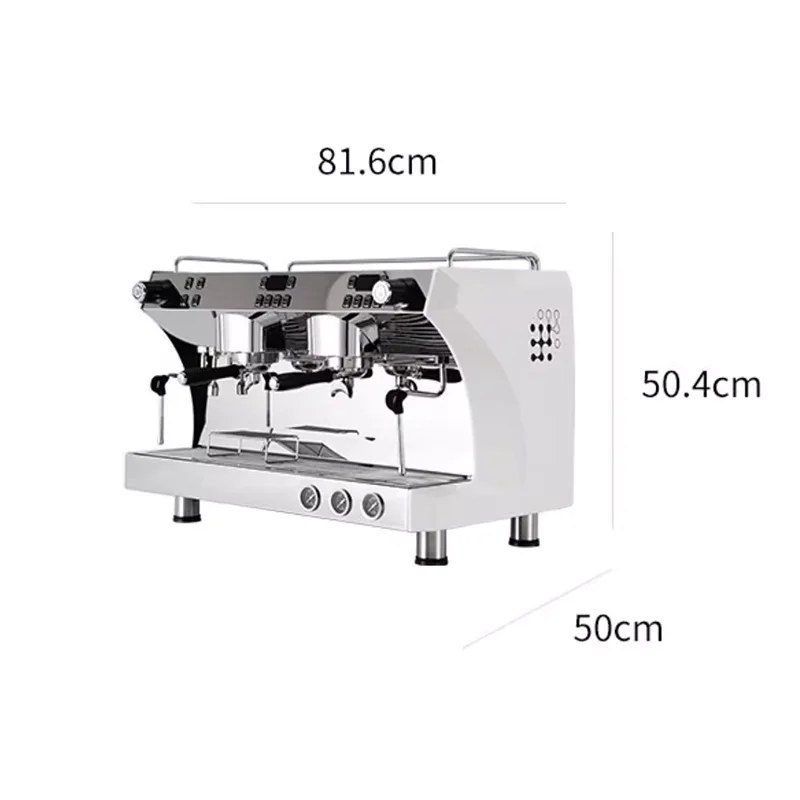 Professionelle 9-Bar-Hochdruck-Extraktion italienische kommerzielle Doppelkopf-halbautomatische Espressomaschine Kaffeemaschine