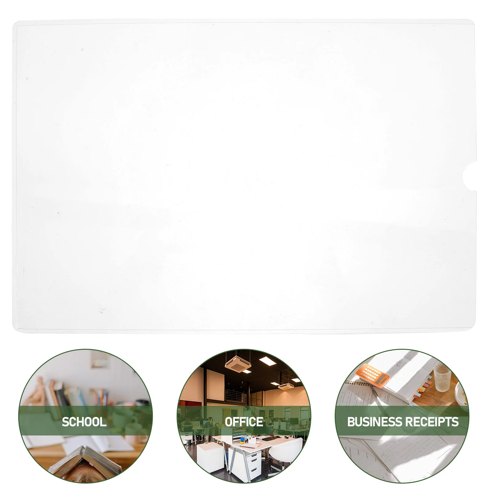14Pcs PVC Document Folders File Bags Vertical Style Clear Paper Storage Practical for Office Study Use