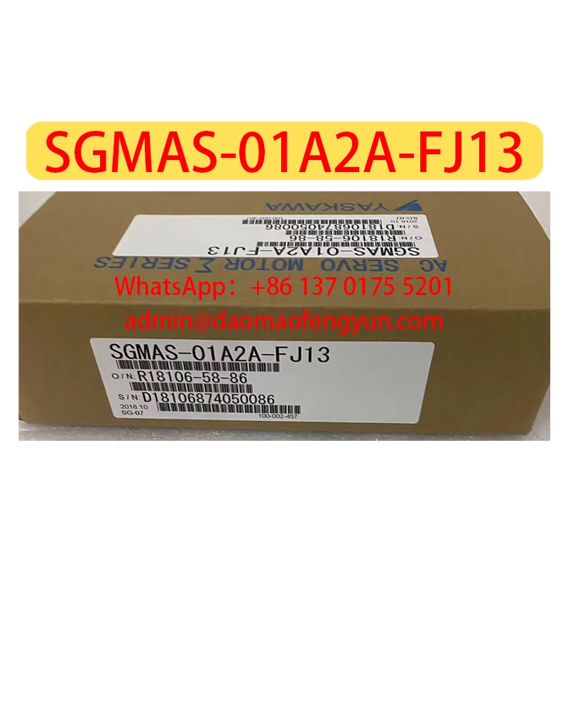 

SGMAS-01A2A-FJ13 Brand New Servo Motor SGMAS 01A2A FJ13，Fast shipping