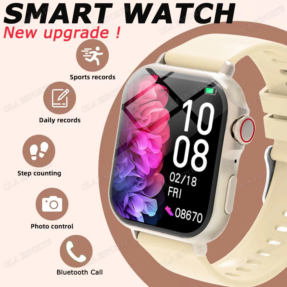 

Fashoin Outdoor Smart Watch Men Women Bluetooth Call Sleep Health Monitoring Weather Sports New Waterproof Upgrade Smartwatches