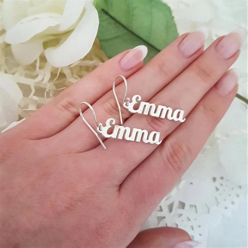 2023custom Earrings Personalized Name Earrings Jewelry Personality Letter Drop Pendant Earrings For Women Girls Mother Friend