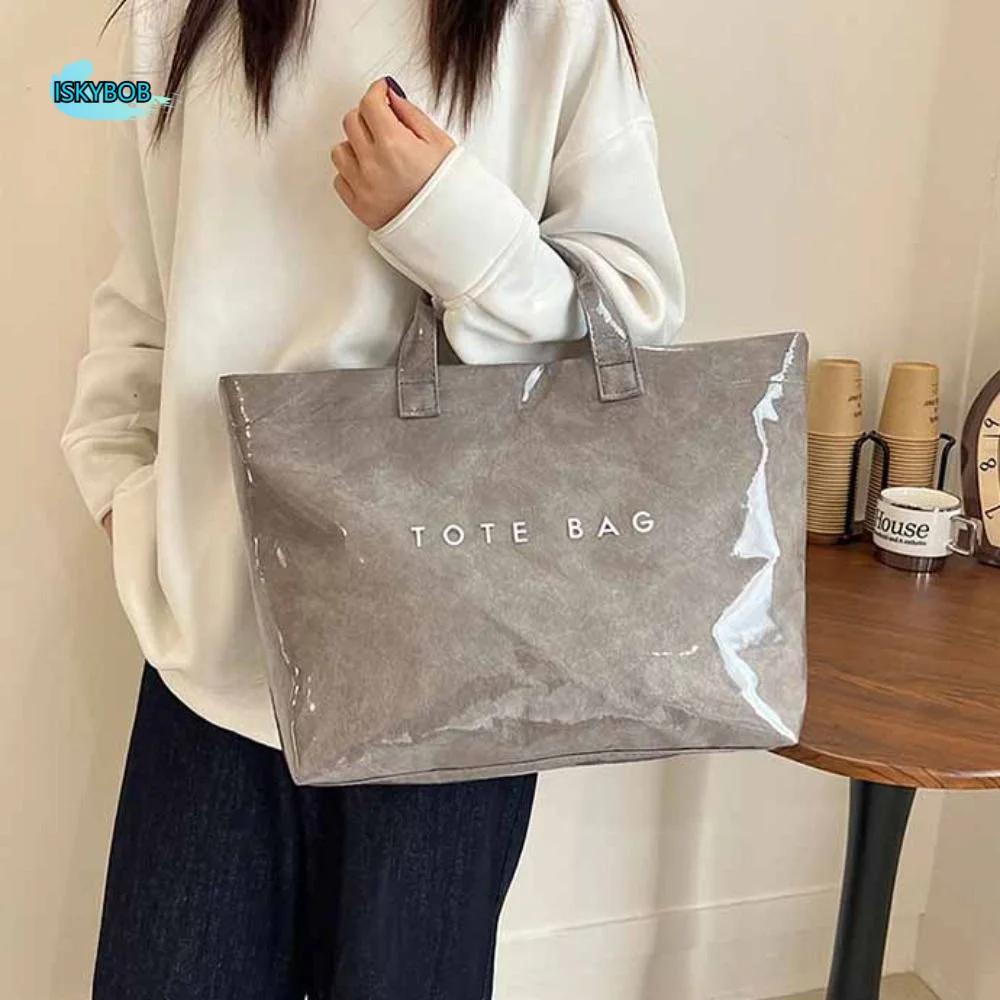 

Travel Storage Bag Transparent Jelly Bag Tote Bag Beach Bag PVC Tote Bag Summer Shoulder Pouch Letter Prints Handbags Outdoor