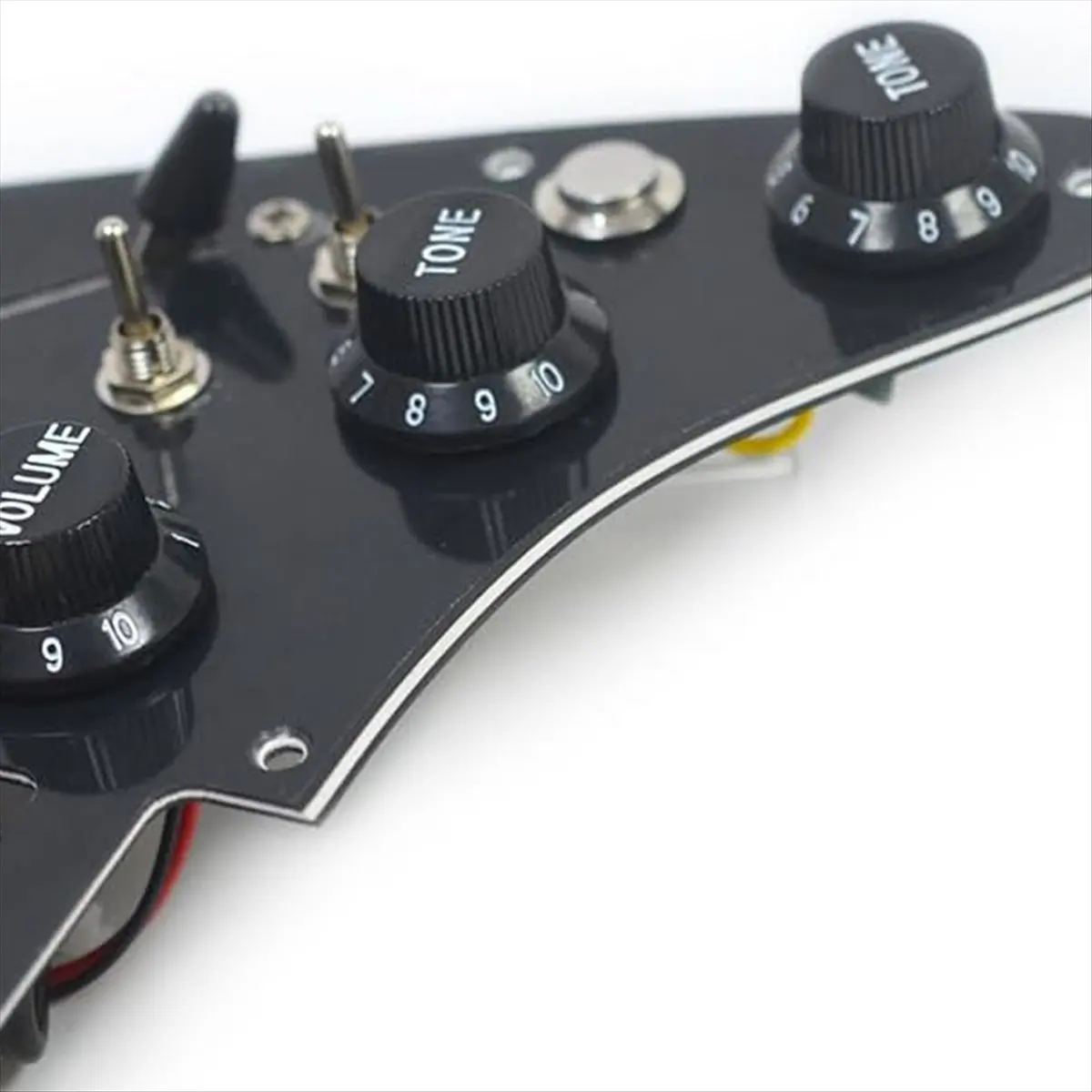 White 3 Ply Electric Guitar Humbucker Left Handed Pickguard Pickup with Singlecut Wiring Loaded Prewired Swith-A14I view 3