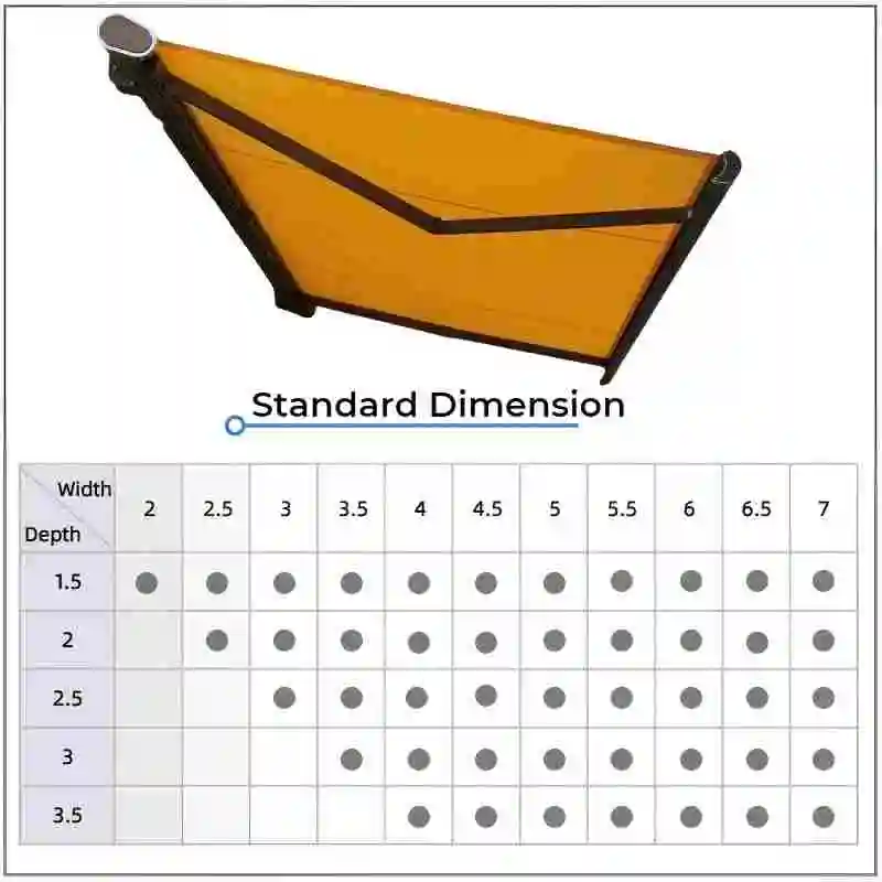 Immagine 4: Tenda da Sole Retrattile Personalizzabile di Qualsiasi Dimensione, Resistente al Vento, alla Pioggia e ai Raggi UV, per Villa, Giardino, Patio, Balcone