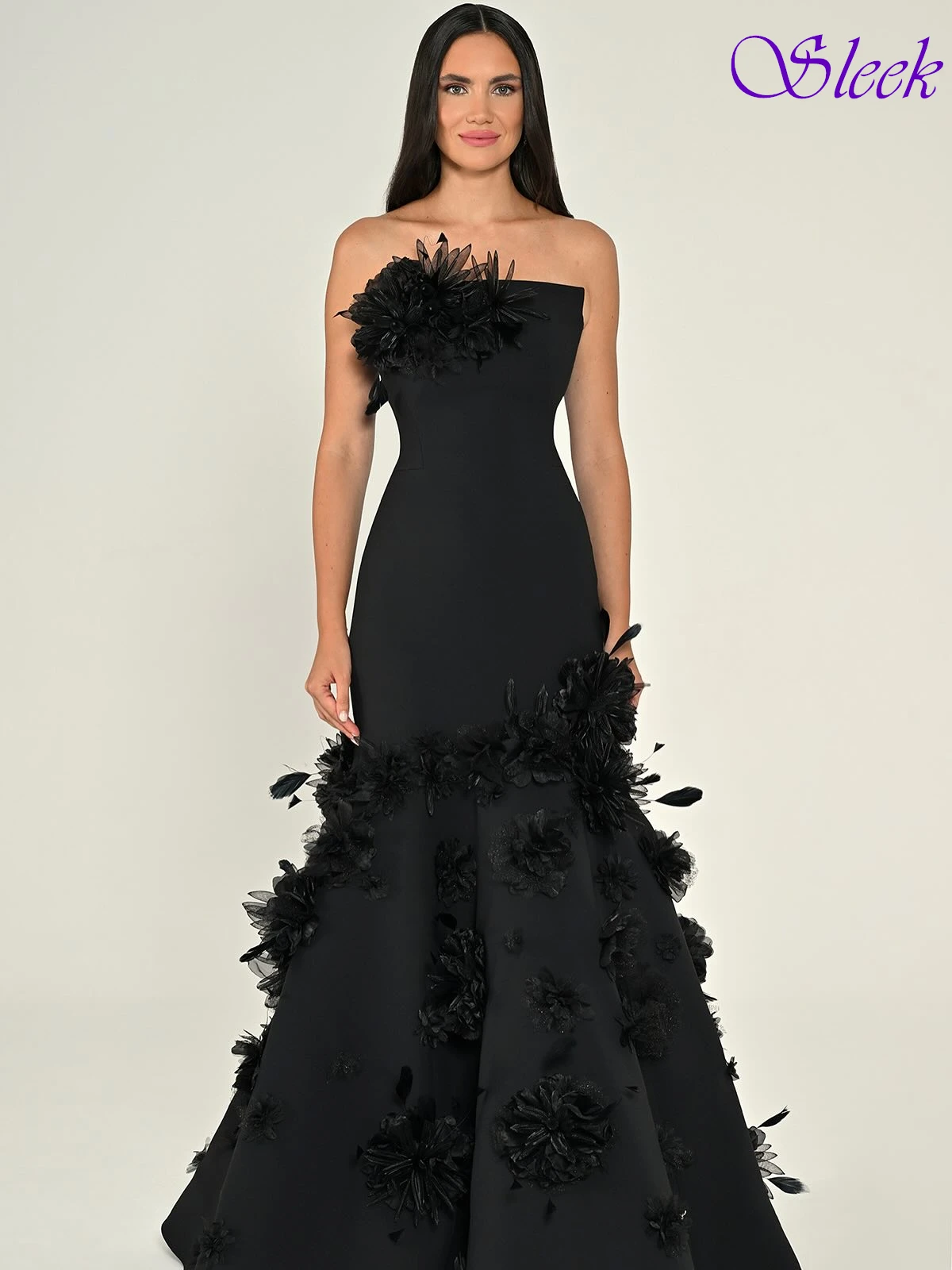 

Customized Mermaid Strapless Elegant Formal Evening Dress Fashion High Quality Bespoke Occasion Gowns Temperament Prom Dress