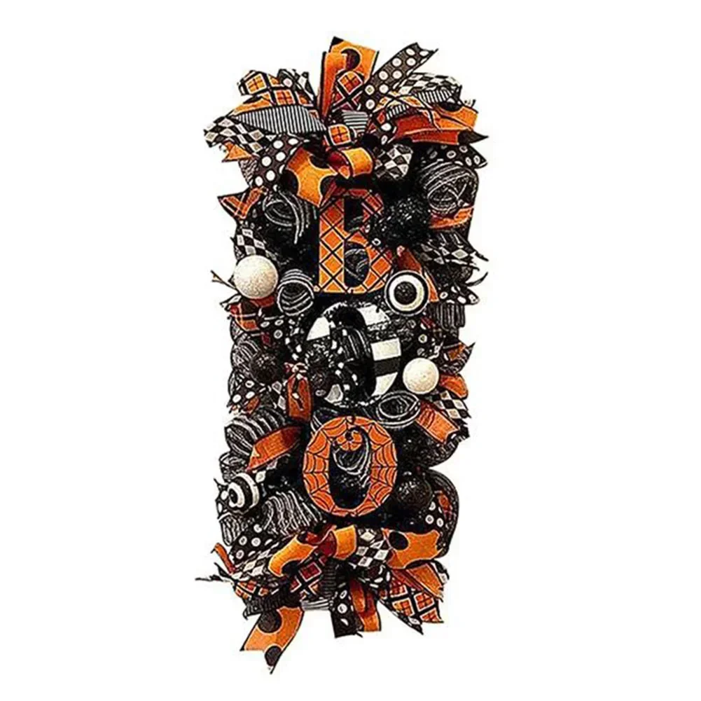 

Практичная дверная подвеска на Хэллоуин 40x20 см 50x20 см, украшение из нетканого пластика, полиэстер, гирлянды, венок, фестиваль