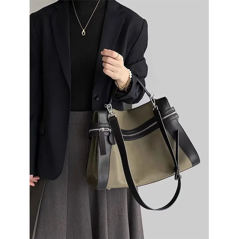 Canvas Tote Super Large Capacity Shoulder Crossbody Bag High Quality Classic Handbag Casual Briefcase Work Travel Women