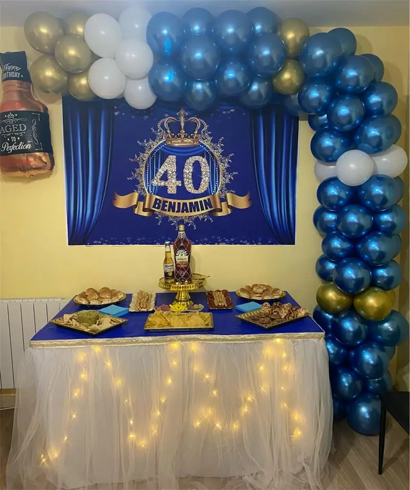 ستارة زرقاء وردية ولي العهد 20 30 40th الكبار حفلة عيد ميلاد ملصق استحمام الطفل صورة خلفية التصوير خلفية