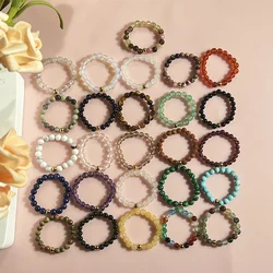 3mm Natural Stone Beads Handmade Ring for Wedding Jewelry Fashion Women Statement Rings Party Gifts Multi Color Bijoux Wholesale