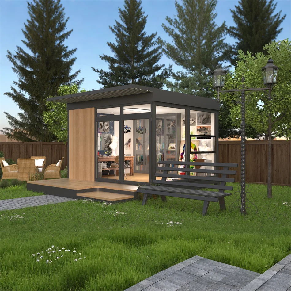 Prefab Garden Shed Modular Container House Backyard Cabin Office Studio Room Fast Installation Outdoor Storage Building