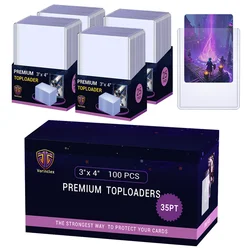 100ct/25ct 35pt Standard Top Loader Kartenhalter, Premium-Kartenhalter für Trading Sports Football Game Cards Sammelzubehör