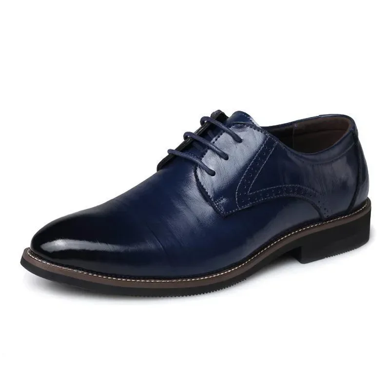 Mocassins en cuir à bout pointu pour hommes, chaussures formelles, chaussures Oxford décontractées, noir, fête, bureau, affaires