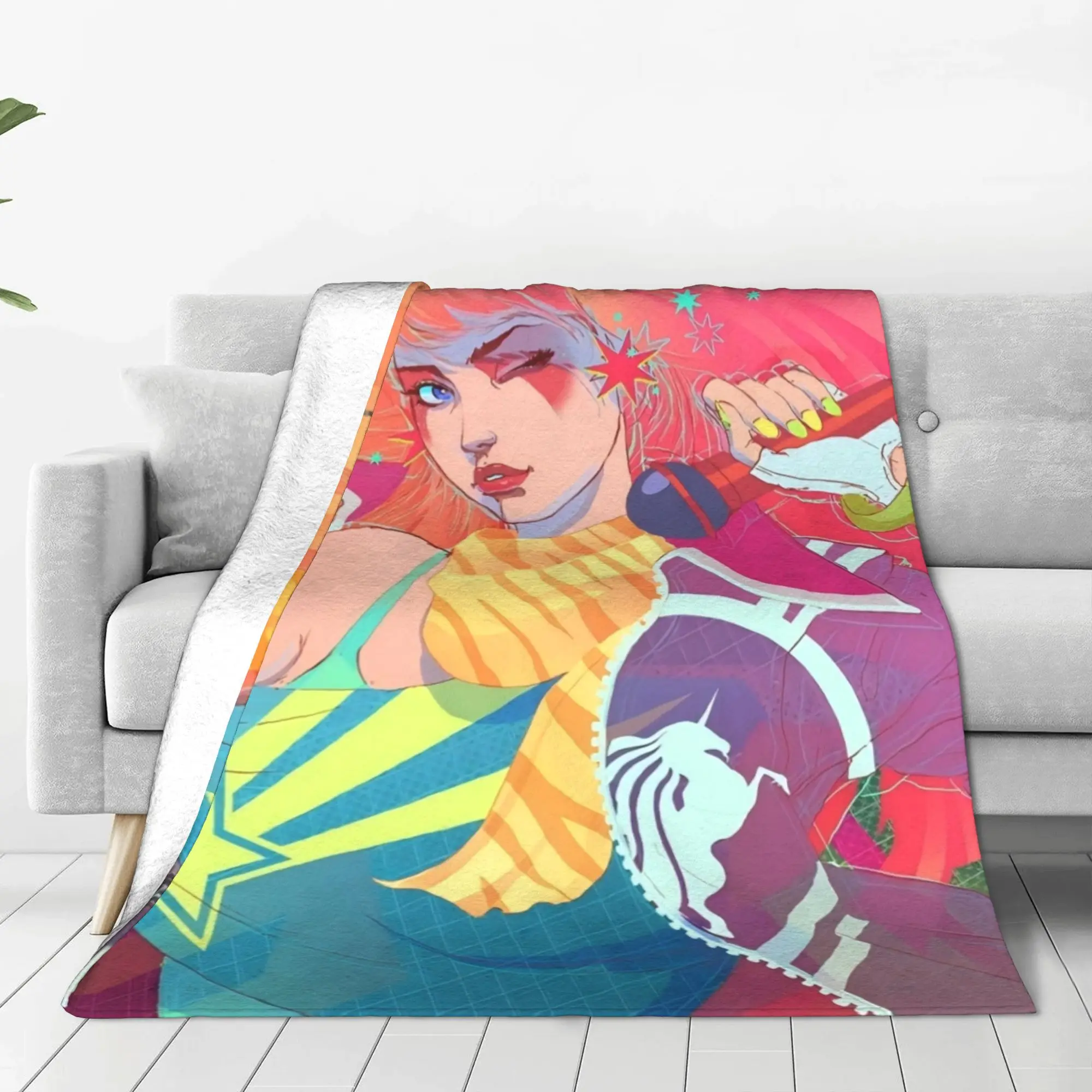 Jem And The Holograms  Jem And The Holograms Blanket All Season Breathable Super Warm Throw Blankets For home Plush Thin Quilt