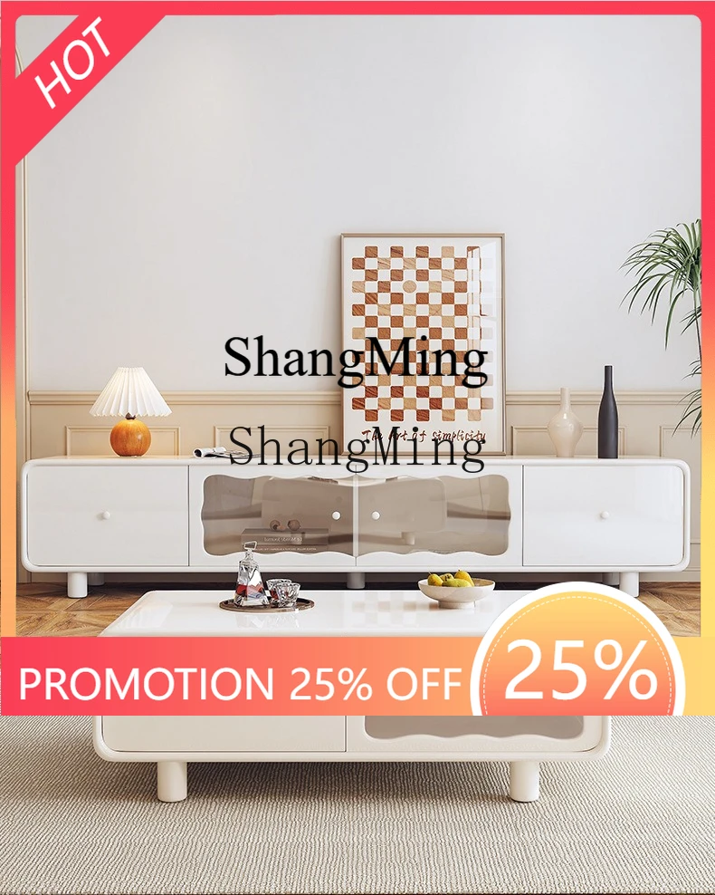 

CL style TV cabinet coffee table combination home living room modern simple small apartment floor cabinet
