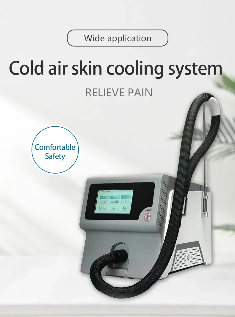 Mini Skin Cool System Device Reduce Pain Zimmer Air Cooler Laser Cryotherapy Skin Cooling Machine