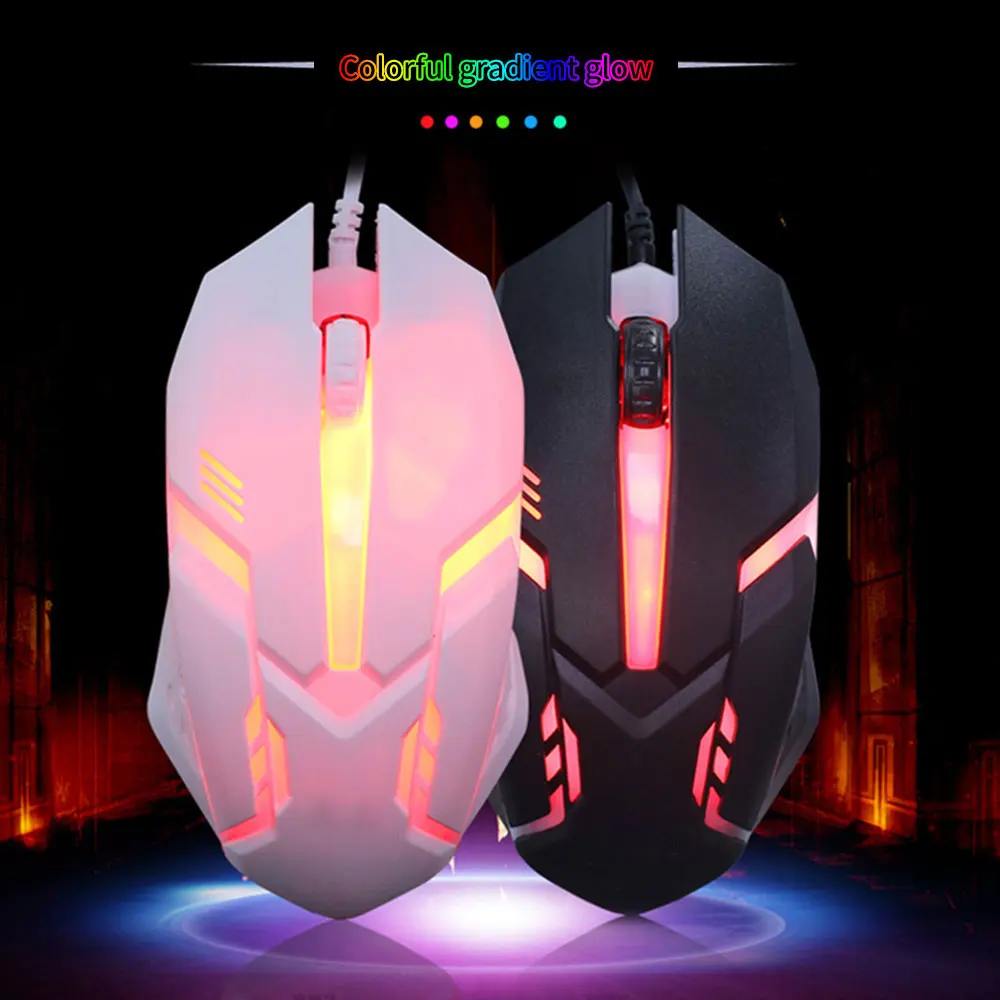 S1 Bedrade Gaming Muis Met Led Backlight 2000Dpi Usb Interface Stille Kantoormuis Geschikt Voor Desktop Laptop