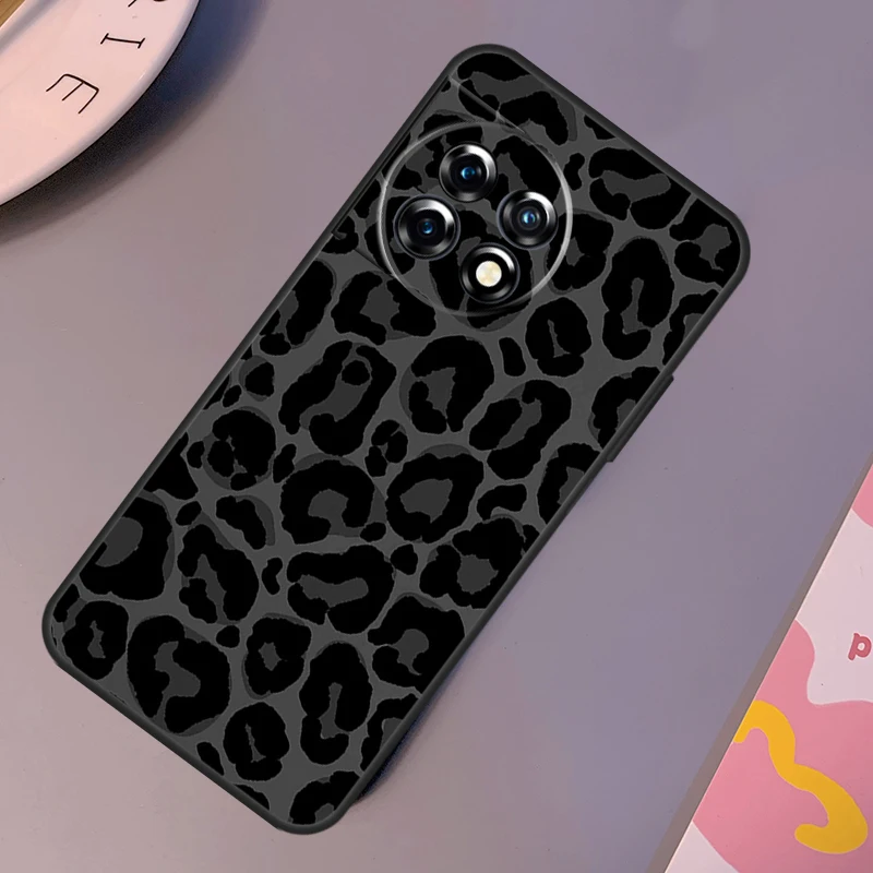 Leopard Print Black Cheetah Pattern Case For OnePlus 12R 10T 10R 9RT 9 10 Pro OnePlus 12 11 Nord 3 2T CE 2 Lite N20 N10 Cover