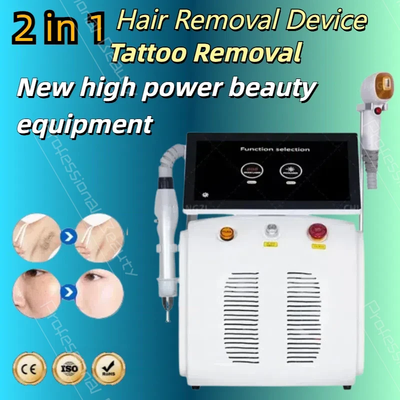 

Diode Laser and Picosecond Laser 2 in 1 4000W 808 Diode Laser Hair Removal Tattoo Removal Machine with 755nm 808nm 1064