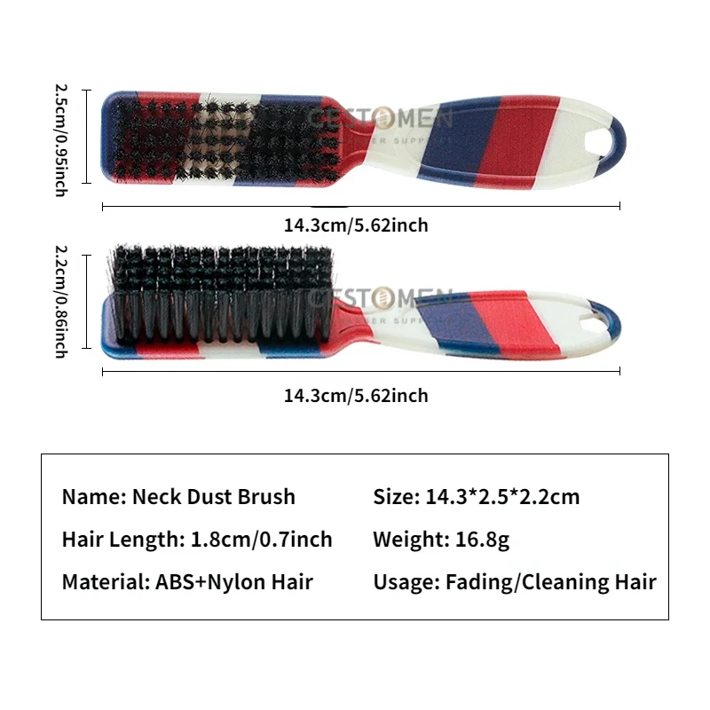 New Type Barber Horse Hair Beard Brush Professional Neck Dusting Brush Comb Face Mustache Clean Salon Hairdressing Styling Tools