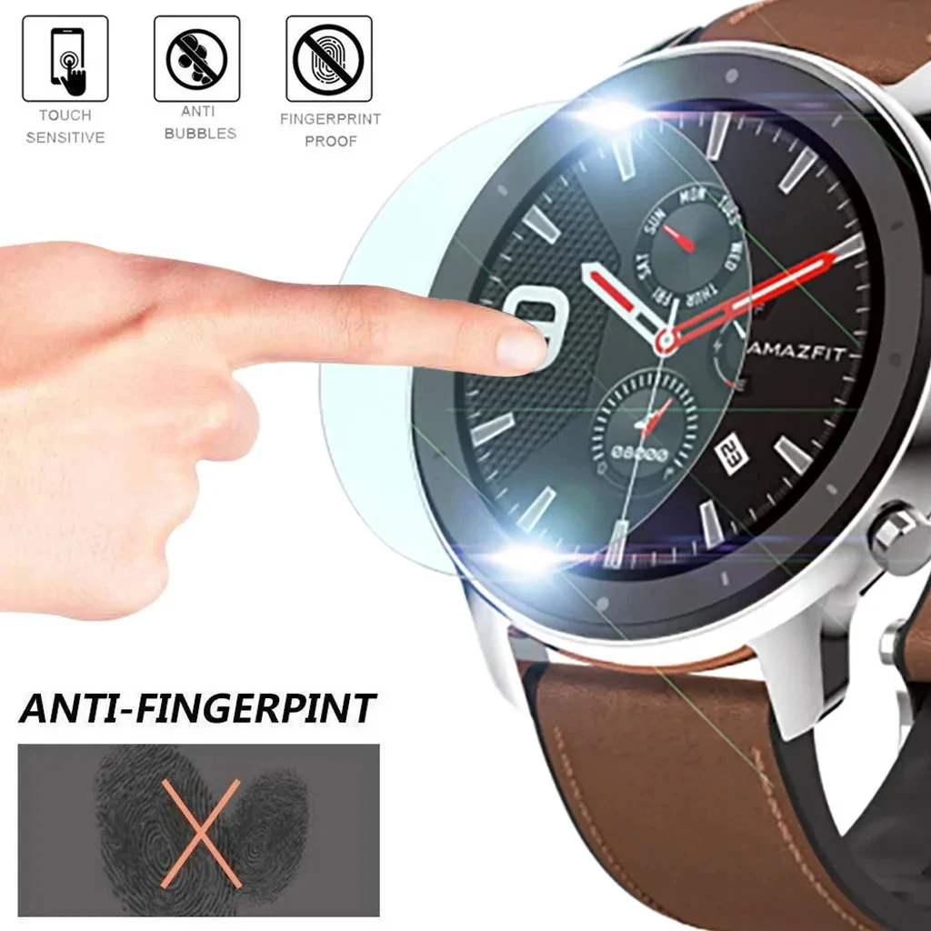 Tempered Glass For AMAZFIT GTR 42mm 47mm 9H Premium Screen Protector Film Smartwatch Accessories For AMAZFIT GTR Cover Films