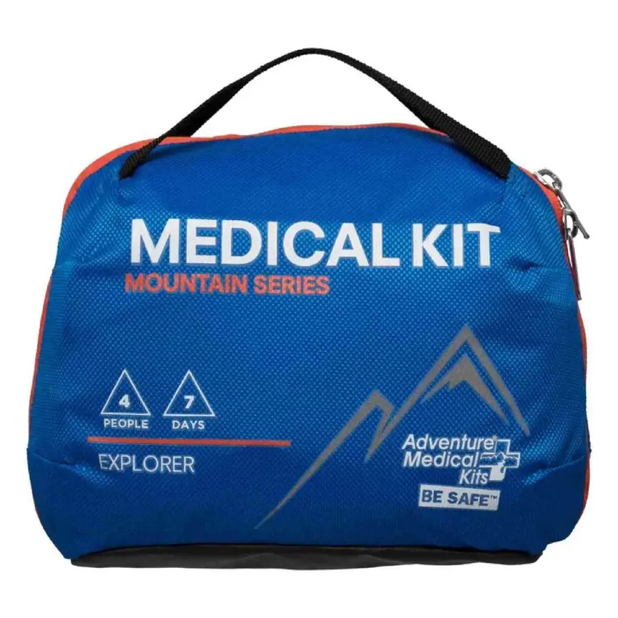 

Mountain Series Medical Kit Explorer Emergency Medical First Aid Kit For 4 People for 7 Days Comes with a Trauma Pad, Medicine,