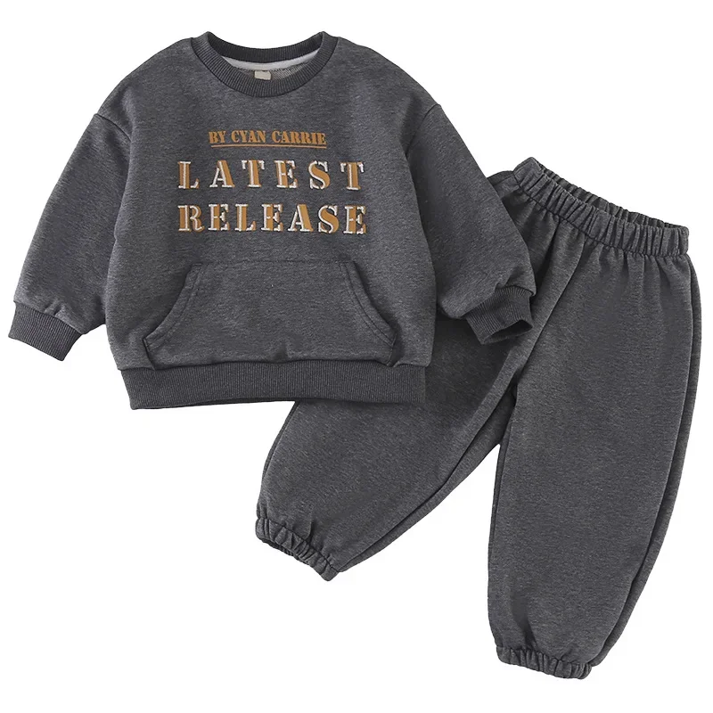 Children's Sets Boys Autumn Sports Suit Girls' Casual 2026 New Spring Autumn Baby Boys' Hoodie and Pants Two-piece Set 5