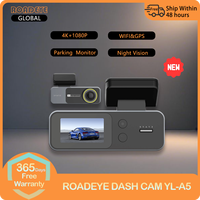 4K Ultra HD Dual Lens Dash Cam Front and Rear with GPS Tracking, Built-in WiFi, 24H Parking Monitor & Loop Recording