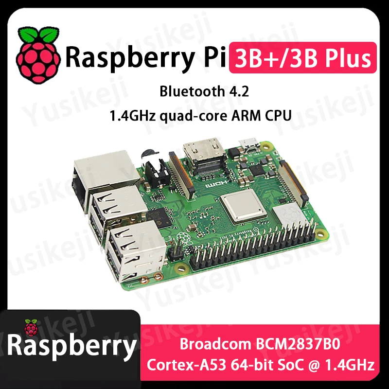 وحدة المعالجة المركزية الأصلية Raspberry Pi 3 Model B Plus 3B+ 3B Plus BCM2837B0 1.4 جيجا هرتز رباعية النواة ARM