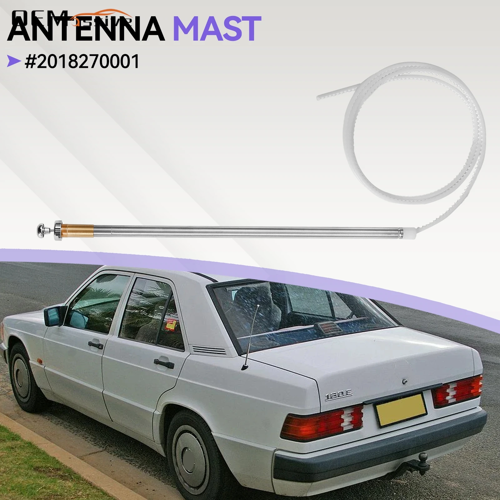 

Автомобильная радиоантенна для Mercedes-Dla Benz-W124 W126 W201 C107 R107, радиоантенна 81-93 2018270001, замена антенны мощности Mas