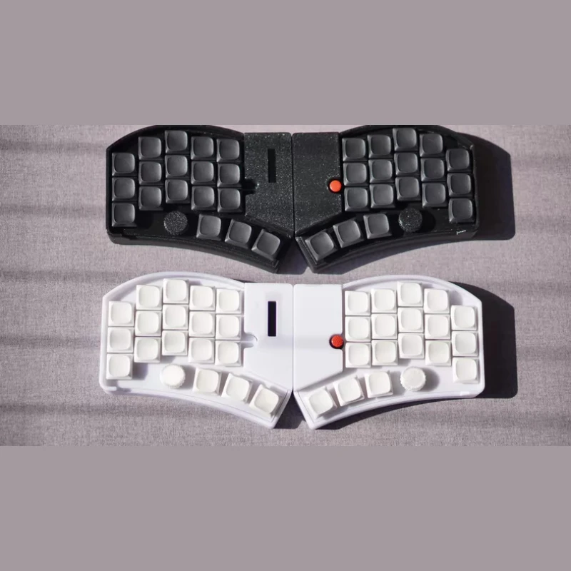 Pskeeb5-lite 3x5 Little Red Dot Low Profile Split Keyboard Wired Hot Swap with Knob OLED Support QMK Gamer Mechanical Keyboard