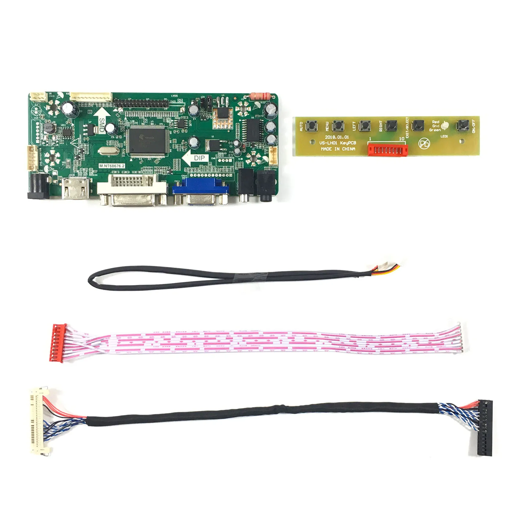 HD MI VGA DVI Controller Board for G104XVN01.0 Backlight LVDs Keyboard LCD Screen