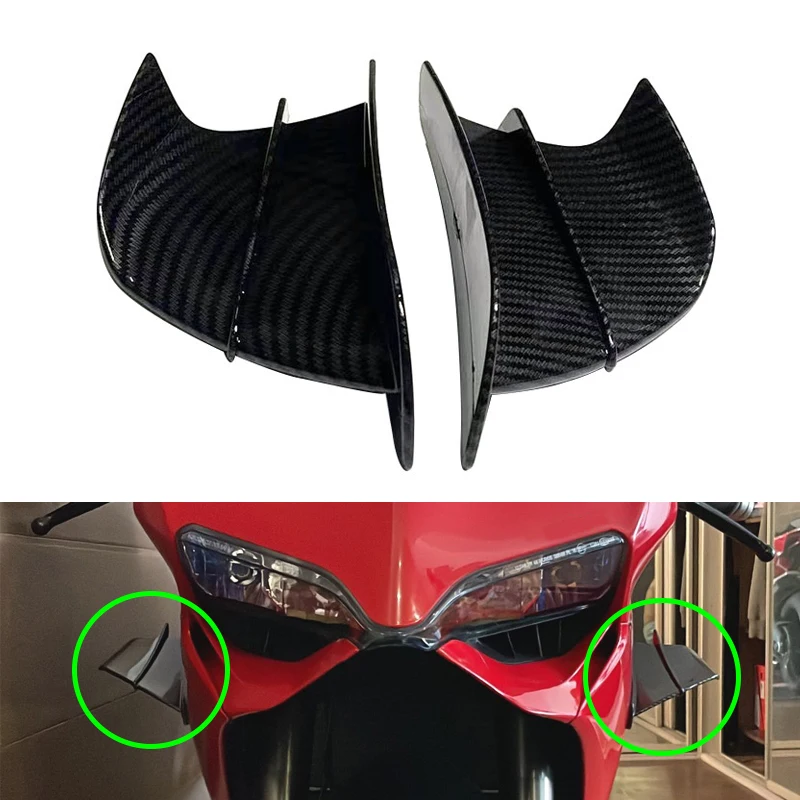 Fit For Kawasaki Ninja ZX6R 636 ZX636R ZX6RR ZX10R ZX1400 ZX14R ZZR1400 ZZR1100 Winglet Aerodynamic Wing Kit Spoiler Motorcycle