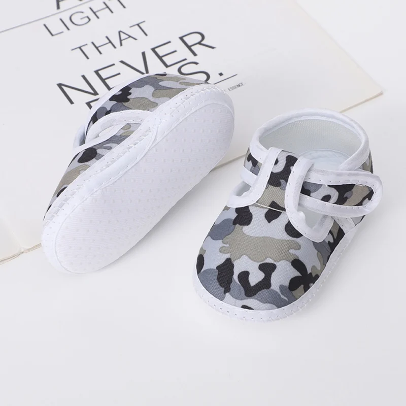 Autumn Style Camouflage Pattern Shoes for Baby Learning Walking - Light Weight, Canvas, Crib Shoes, Fashionable, 0-12 Months