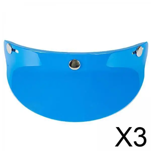 

Classic Motorcycle Helmet Visor Peak Anti Scratch Resistant 3 Snap Sun Shield for Motocross and Half Helmet