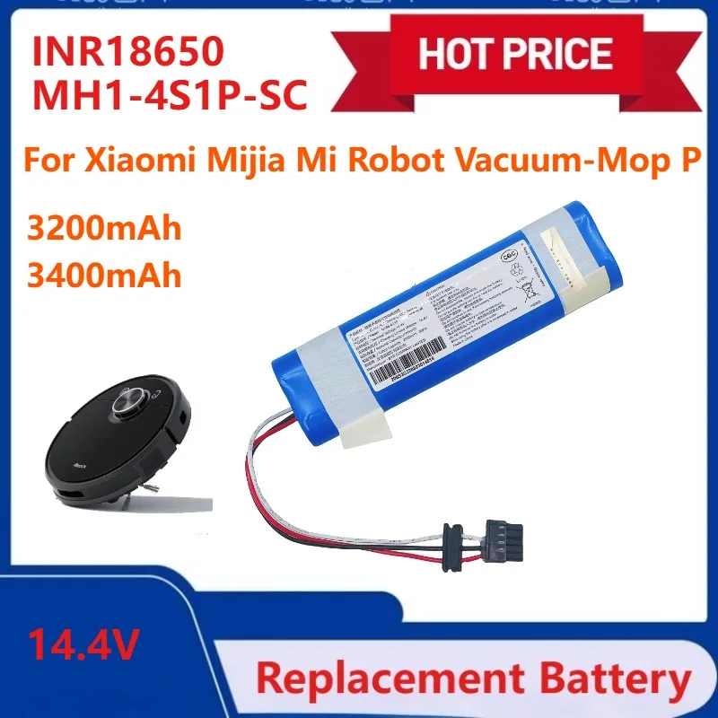 

NEW Rechargeable Battery INR18650 MH1-4S1P-SC for Xiaomi Mijia Mi Robot Vacuum-Mop P for Xiaomi Sweeping Mopping Robot Battery