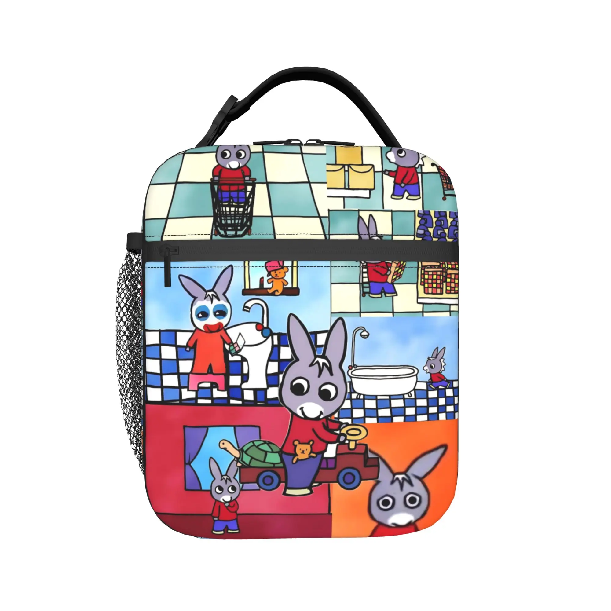 Trotro Cartoon Insulated Lunch Bag Cooler Bag Reusable,Lunch Container French Animation Leakproof Tote Lunch Box School  Outdoor