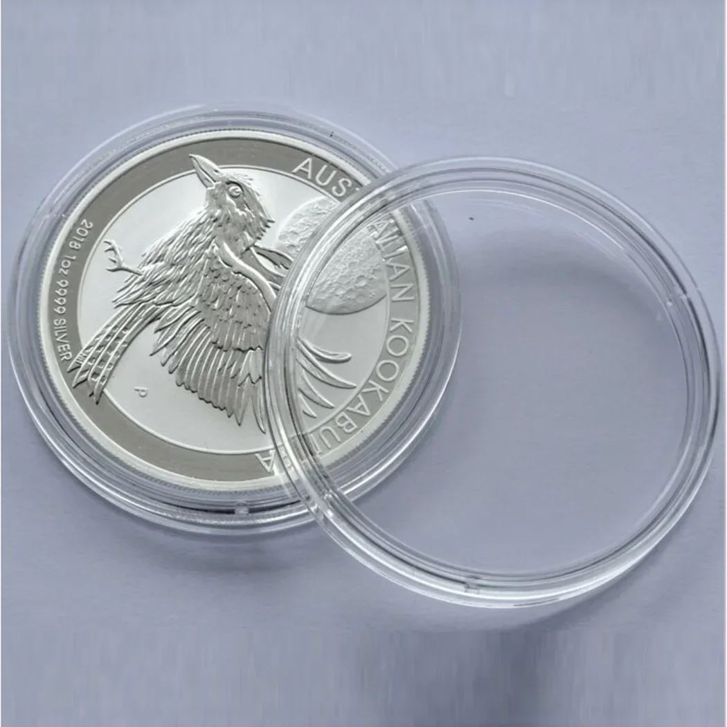 100pcs 28/32/39/41/mm Coin Display Case Plastic Clear Coin Holder Display Capsules For Coin Collecting Coin Storage Box