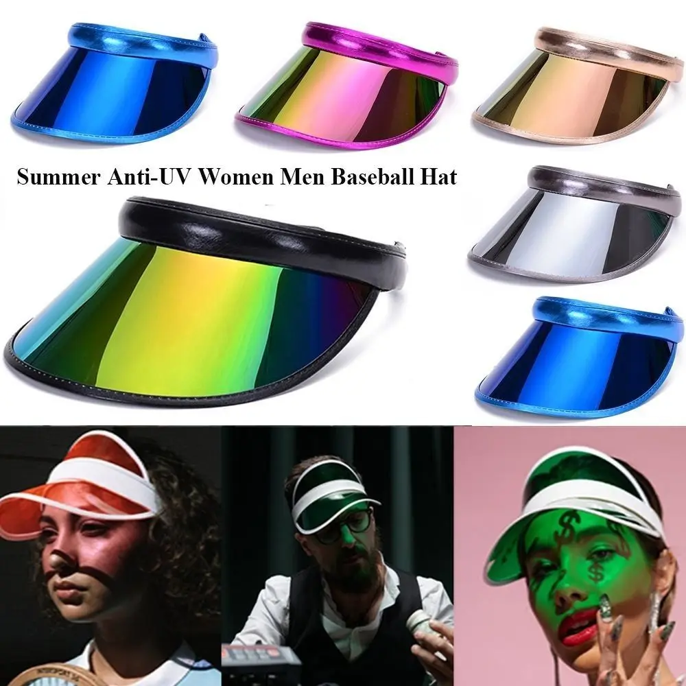 PVC Summer Baseball Hat High Quality Transparent Plastic Visor Caps Women Men Anti-UV Sunshade Hat Outdoor Sunshade