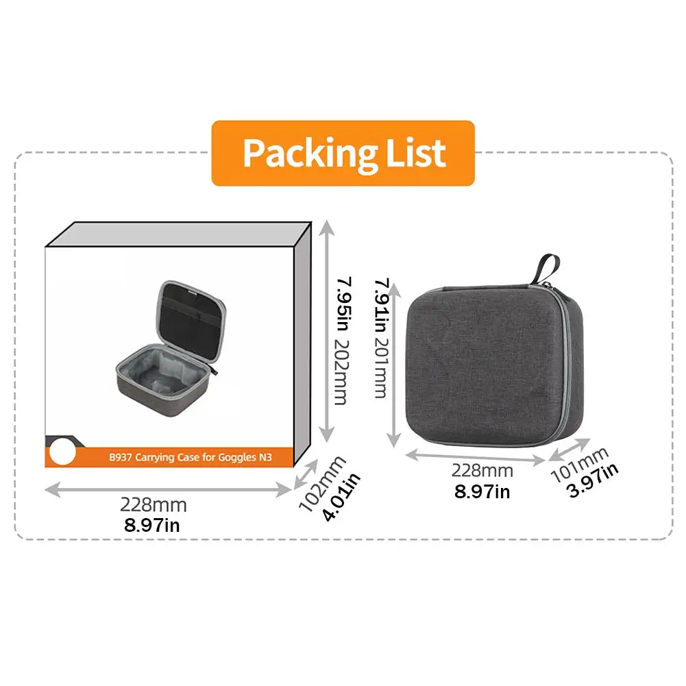 المحمولة في الهواء الطلق السفر حمل حقيبة يد ل DJI N3 نظارات الطيران حقيبة التخزين الغبار واقية قذيفة امتصاص الصدمات صندوق واقي