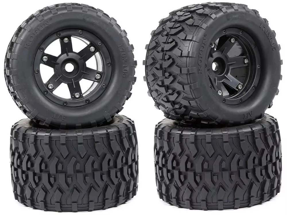 1/8 monster off-road tire assembly for HPI SAVAGE FLUX ROVAN TORLAND Tyrant  170*105mm