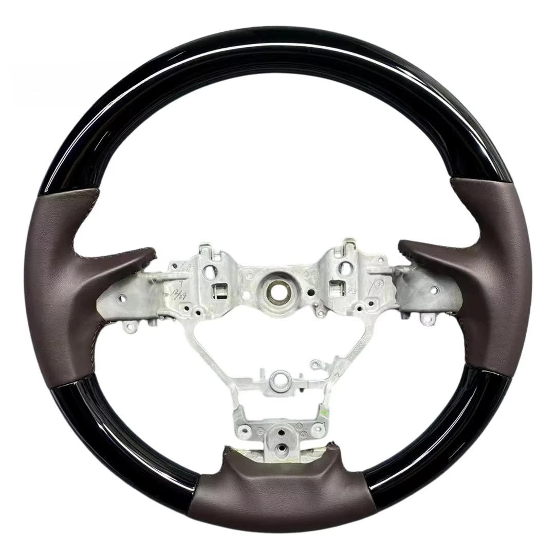 for LS LS460 LS600 17+ Auto Parts Car Interior Accessories Vintage Style Custom Hyrdo Dip Leather Wood Steering Wheel