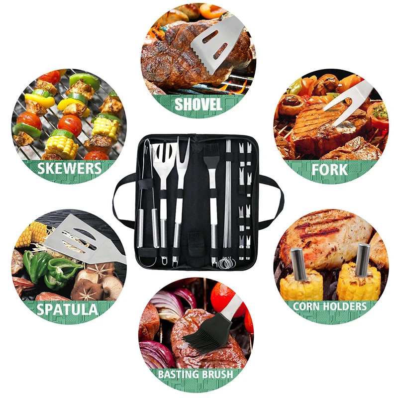BBQ Tools Set Barbecue Grillin - Camping Cooking Set For 4 recension och pris