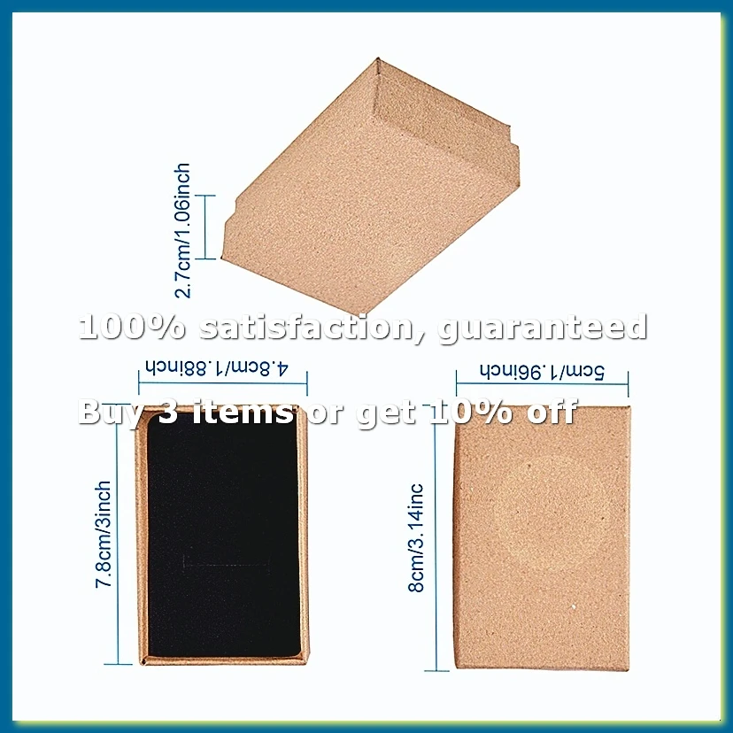 24PCS Kraft Paper Gift Box Small Kraft Paper Jewelry Box Handmade Cardboard Packing Gift Box Wedding Decorations-AD33