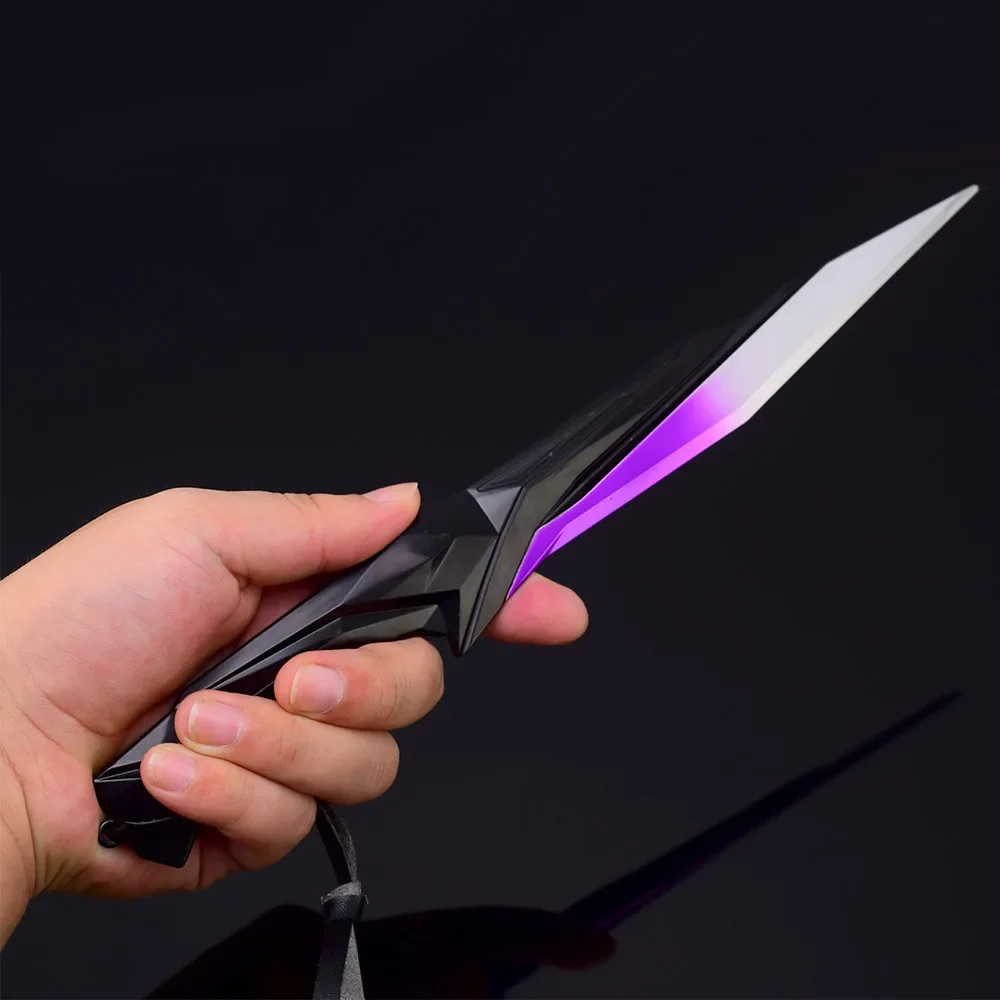 30CM Valorant Game Periphery Singularity Knife Full Metal Craft Weapon Ornaments Outdoor Train Karambit Cosplay Model Boy Toy