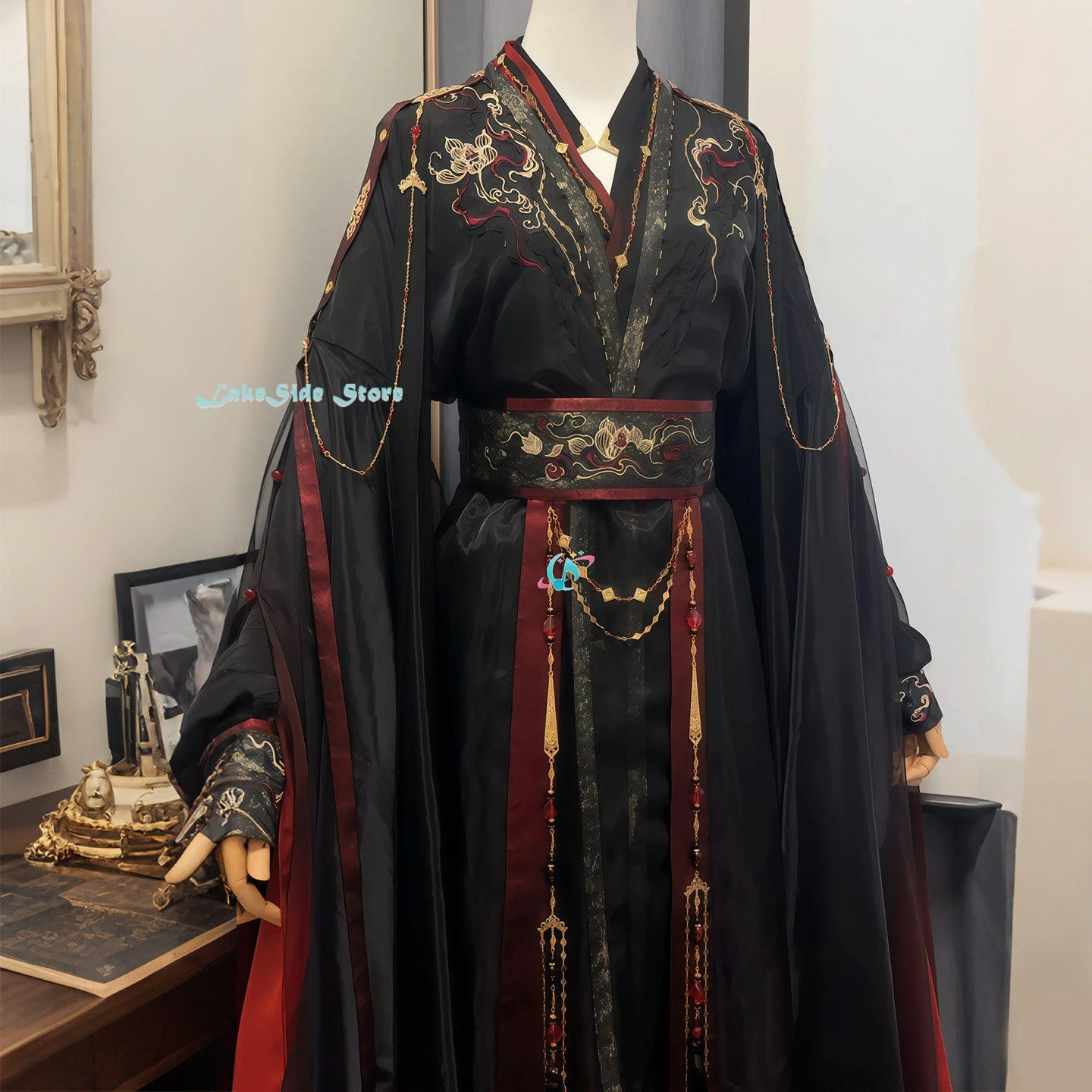 Mo Dao ZU Shi Wei wuxian Cosplay MoDaoZuShi Anime Hanfu Ancient Costume Robe Unisex Wig Wei ying Comic Con Performance Outfit - view 6