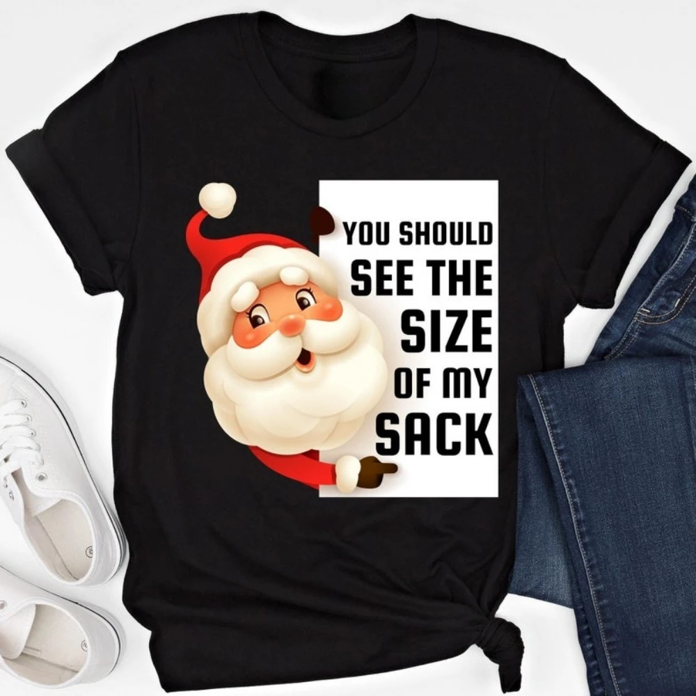 

Забавная рубашка Санта-Клауса, мужские рождественские топы, саркастическая рождественская рубашка, футболка с юмором для взрослых, женская одежда, толстовка с графикой
