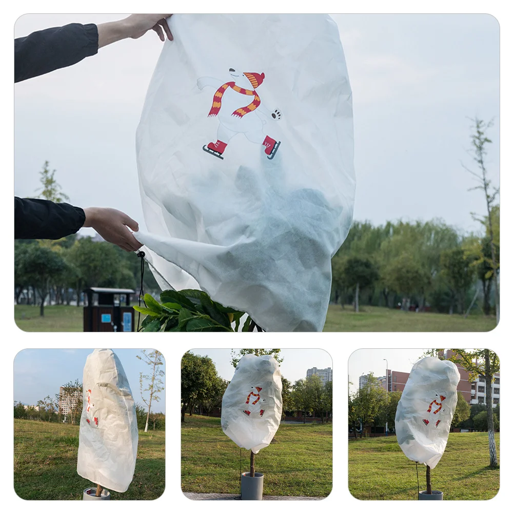 

Christmas Tree Anti-Freeze Cover Non-Woven Fabric Plant Protector For Outdoor Garden Frost Wind Rain Protection Winter