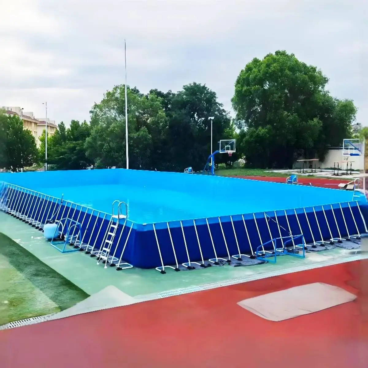 Commercial Portable PVC Rectangular Ultra Frame Swimming Pool Above Ground Pool Outdoor Movable  Water Park for Adultpromote Sal